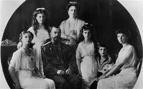 Tsar Nicholas II, along with his wife, Tsaritsa Alexandra, their 14-year-old son, Tsarevich Alexis, and their four daughters