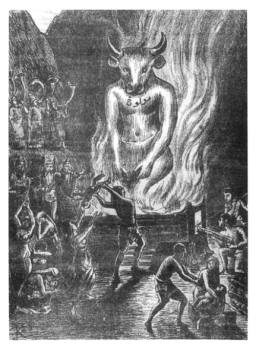 This Biblical Idol of a "god" goes by many names such as Baal, Moloch, Chiun, Renpham, Chemosh and Satan.