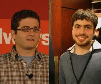 Facebook co-founder Dustin Moskovitz (left) and Justin Rosenstein (right)